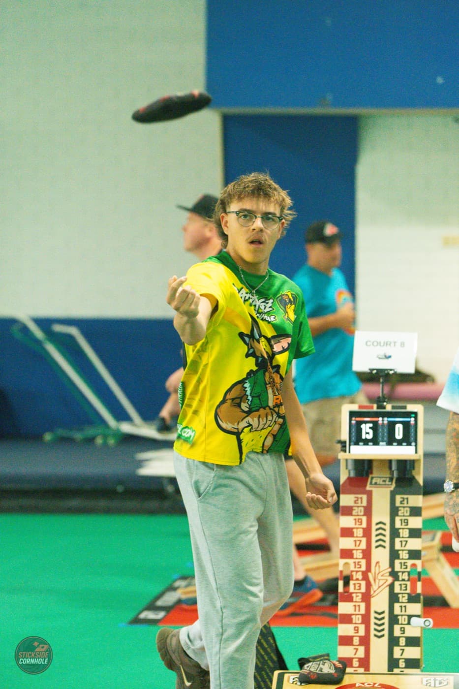 Player in green-and-gold at the Aussie Open