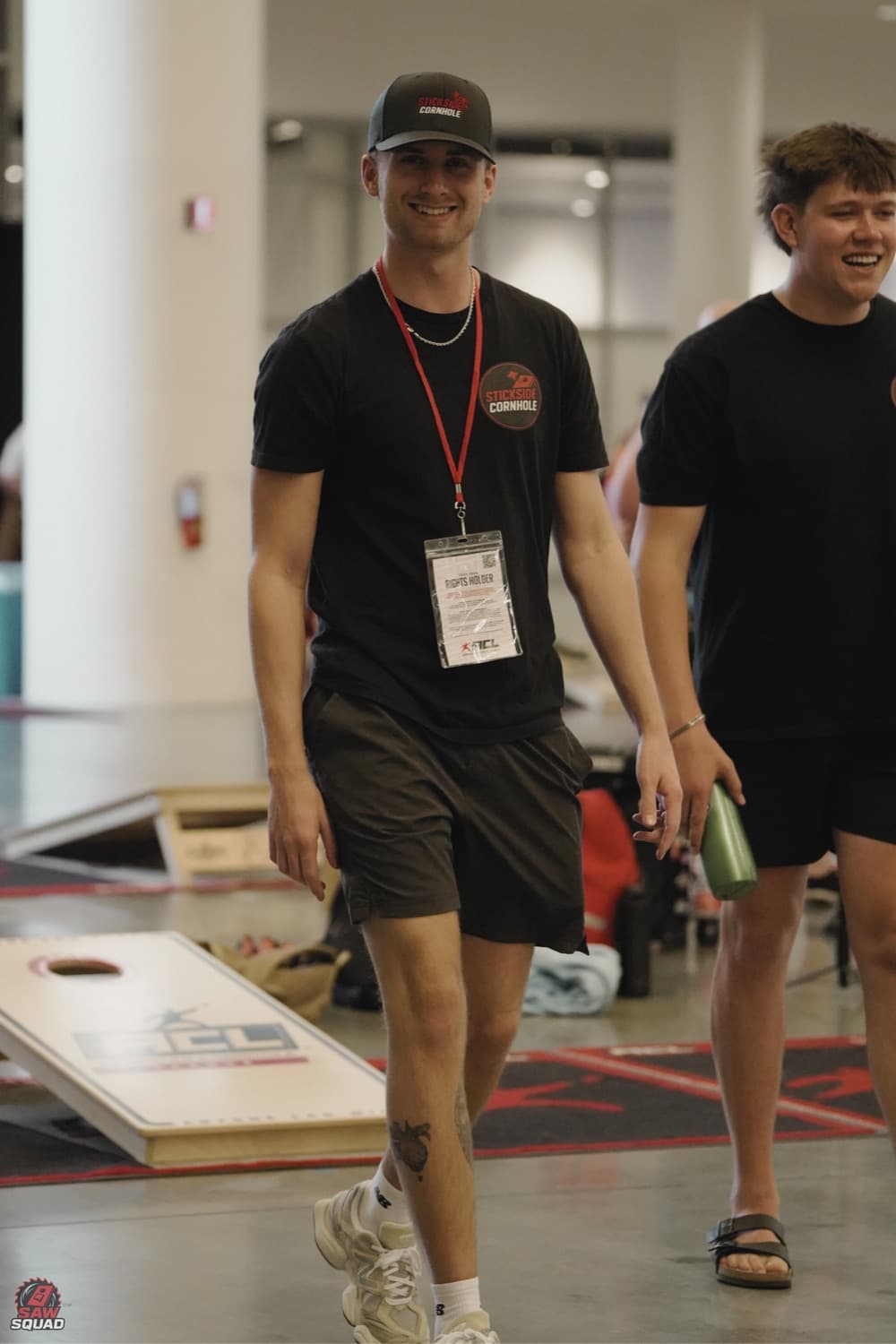 Zack Stickney at a cornhole event