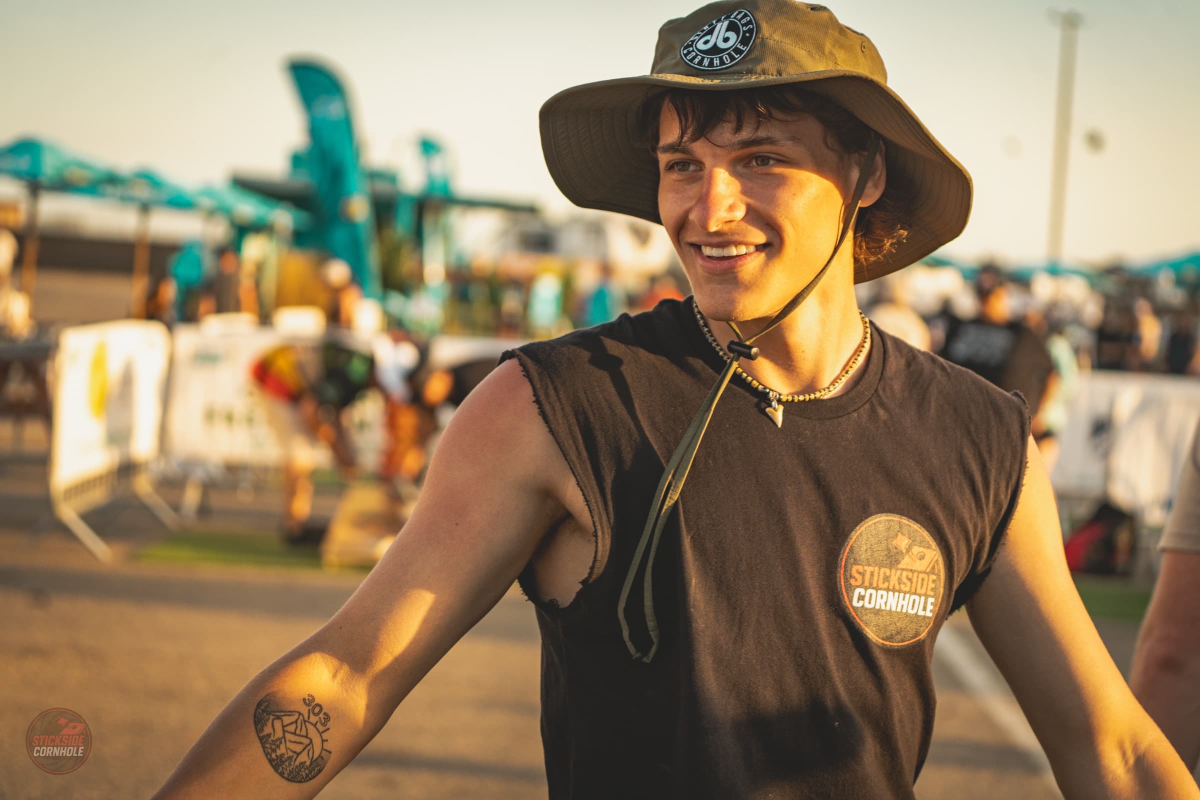 Zack Stickney in the Stickside tank, golden hour