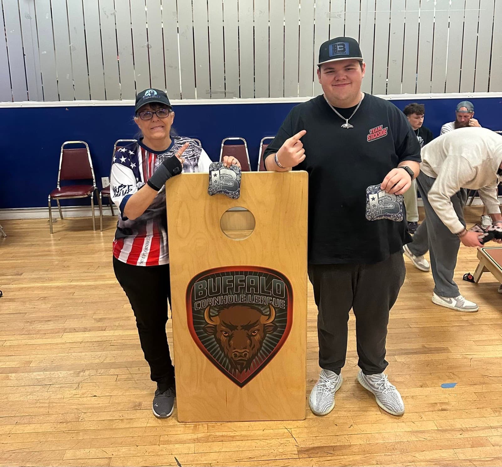 Colin Hodet on the podium in Stickside gear
