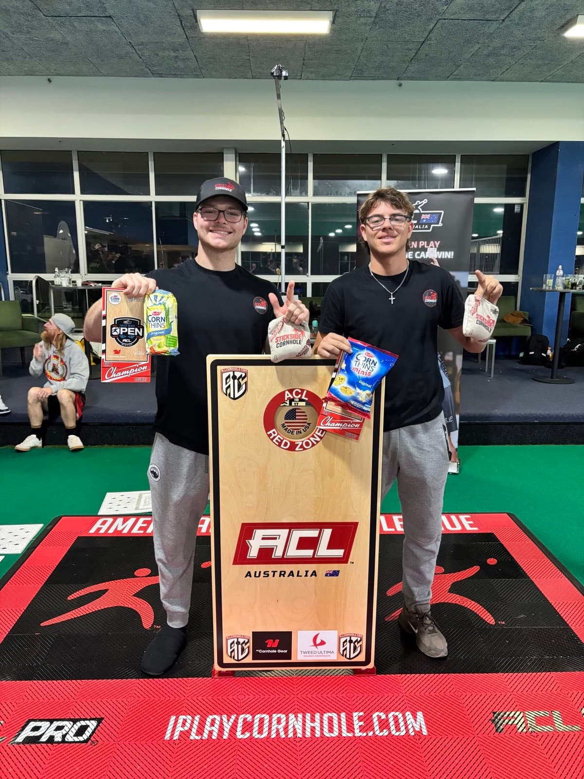 Luke Bryant and Josh after winning the Australia Open